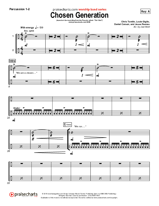 Chosen Generation Percussion (Chris Tomlin / Passion)