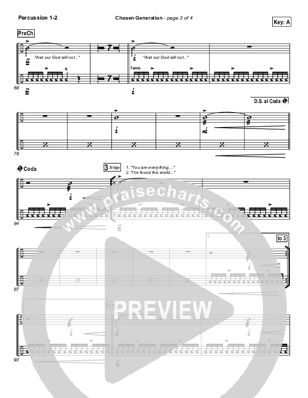 Chosen Generation Percussion (Chris Tomlin / Passion)