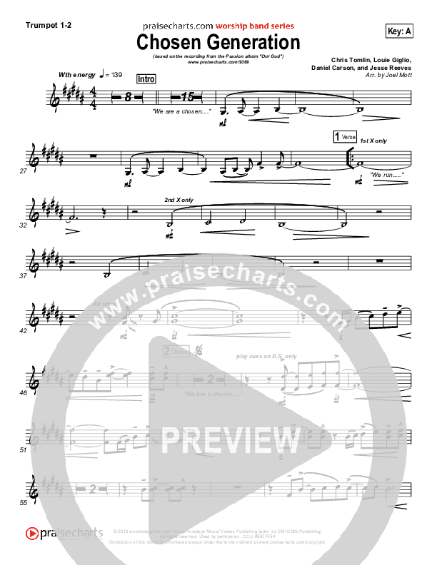 Chosen Generation Trumpet 1,2 (Chris Tomlin / Passion)