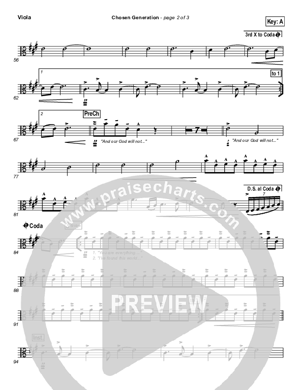 Chosen Generation Viola (Chris Tomlin / Passion)