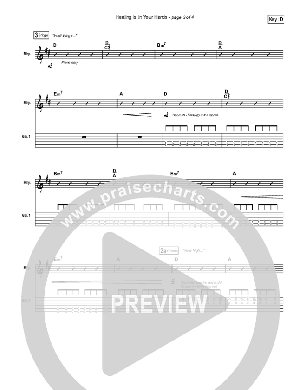 Healing Is In Your Hands Guitar Tab (Christy Nockels / Passion)