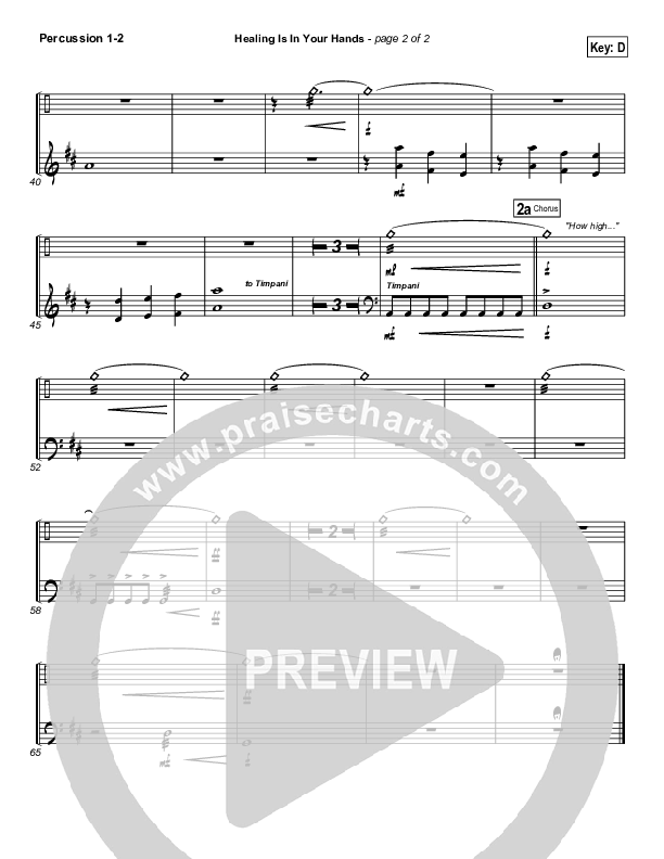 Healing Is In Your Hands Percussion (Christy Nockels / Passion)