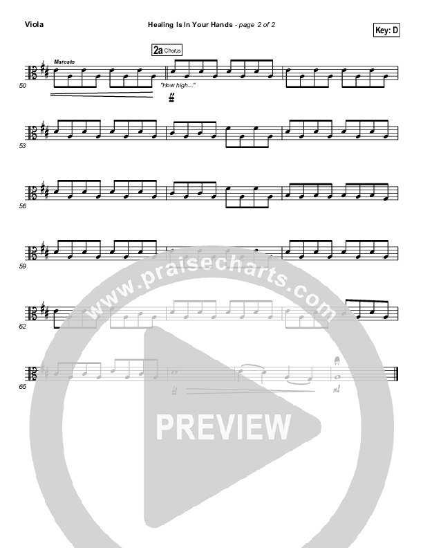 Healing Is In Your Hands Viola (Christy Nockels / Passion)