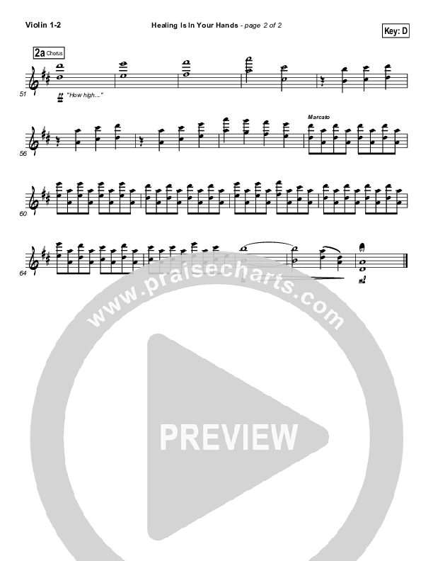 Healing Is In Your Hands Violin 1/2 (Christy Nockels / Passion)