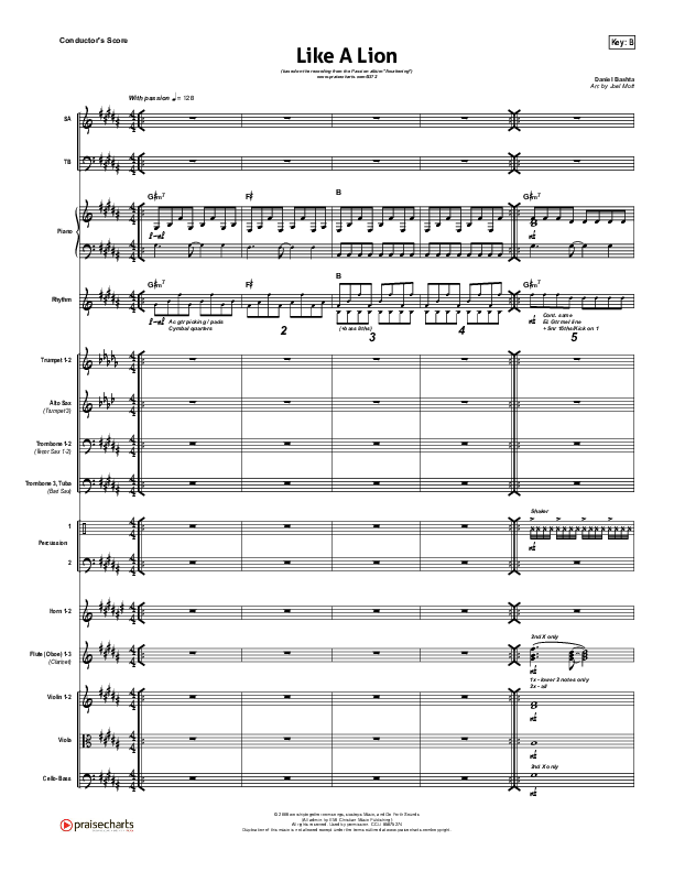 Like A Lion Conductor's Score (David Crowder / Passion)