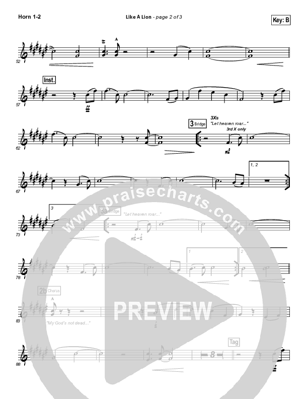 Like A Lion Brass Pack (David Crowder / Passion)