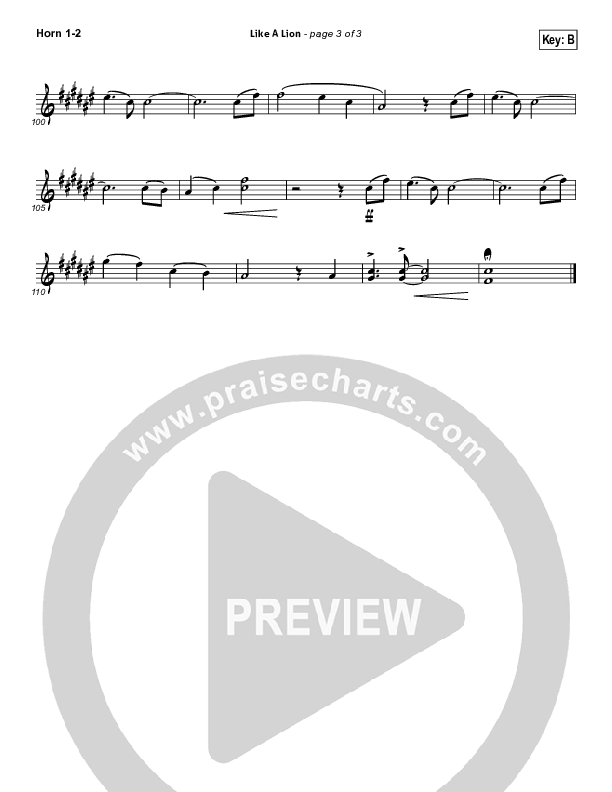 Like A Lion Brass Pack (David Crowder / Passion)