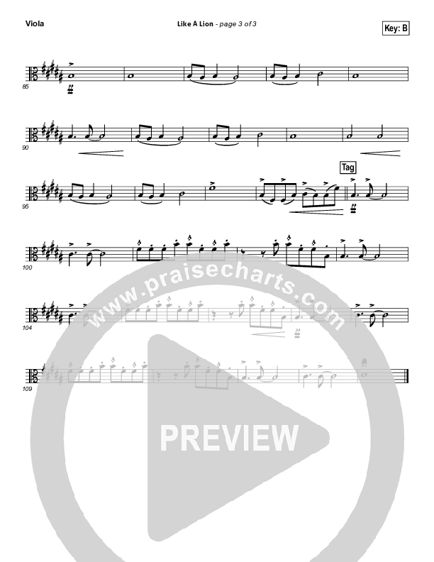 Like A Lion Viola (David Crowder / Passion)