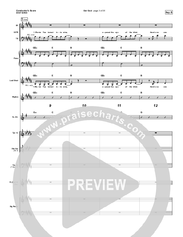 Our God Conductor's Score (Chris Tomlin / Passion)