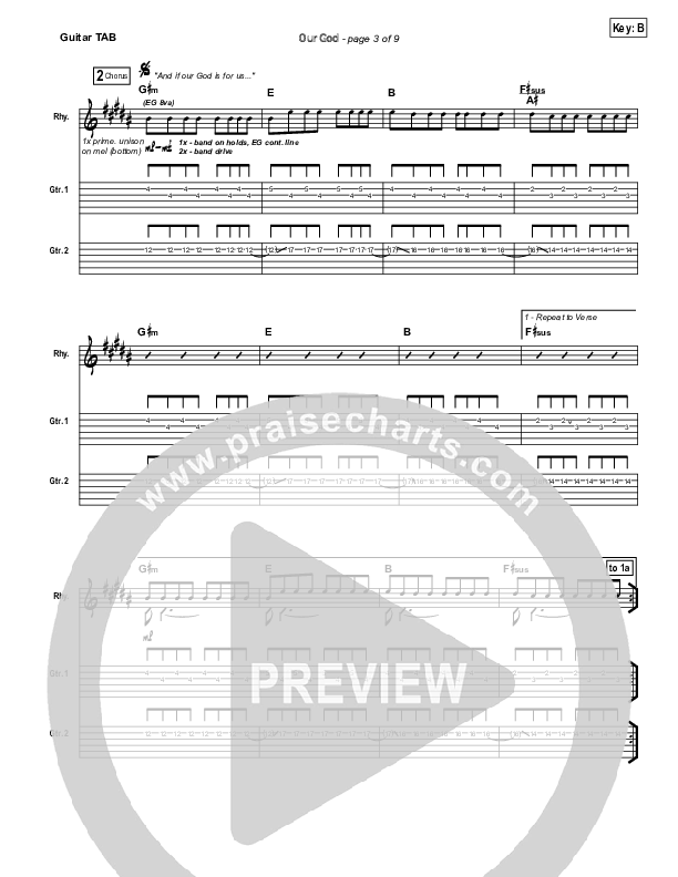 Our God Guitar Tab (Chris Tomlin / Passion)