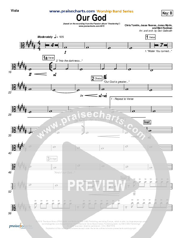 Our God Viola (Chris Tomlin / Passion)