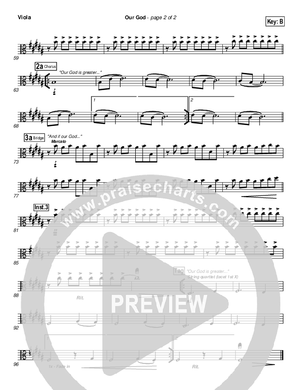 Our God Viola (Chris Tomlin / Passion)