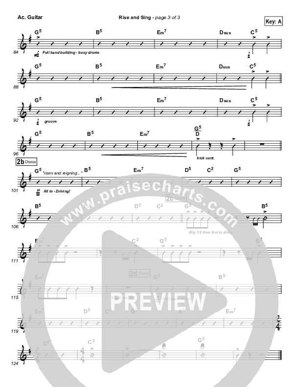 Rise And Sing Acoustic Guitar (FEE Band / Passion)