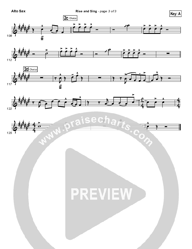 Rise And Sing Alto Sax (FEE Band / Passion)