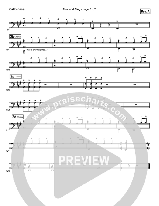 Rise And Sing Cello/Bass (FEE Band / Passion)