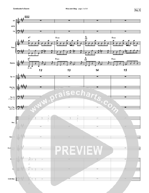Rise And Sing Conductor's Score (FEE Band / Passion)