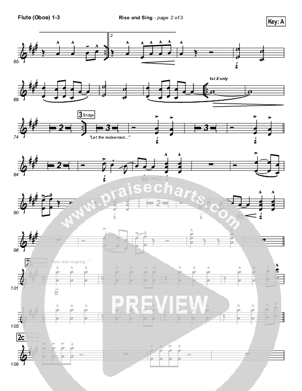 Rise And Sing Flute/Oboe 1/2/3 (FEE Band / Passion)