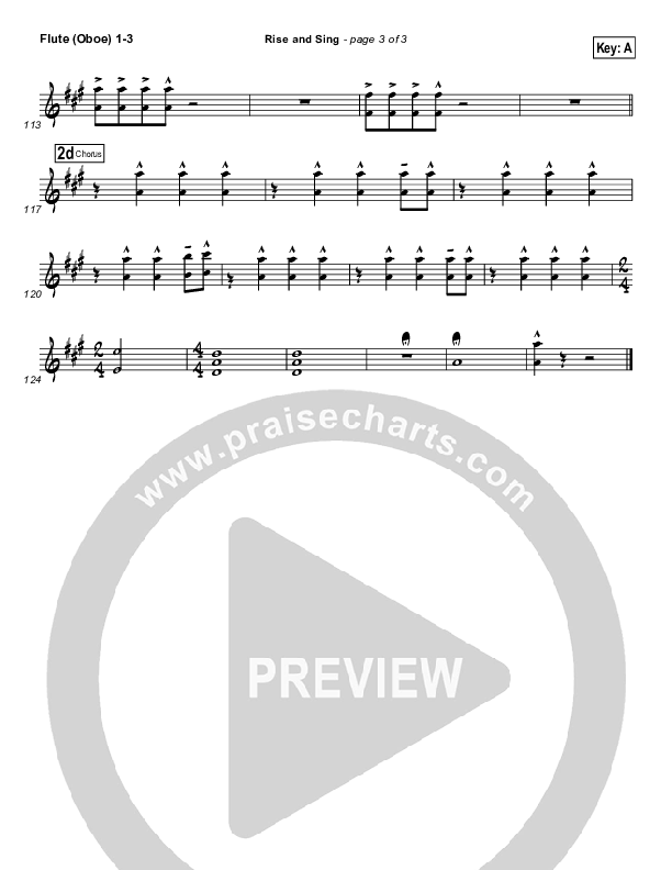 Rise And Sing Flute/Oboe 1/2/3 (FEE Band / Passion)