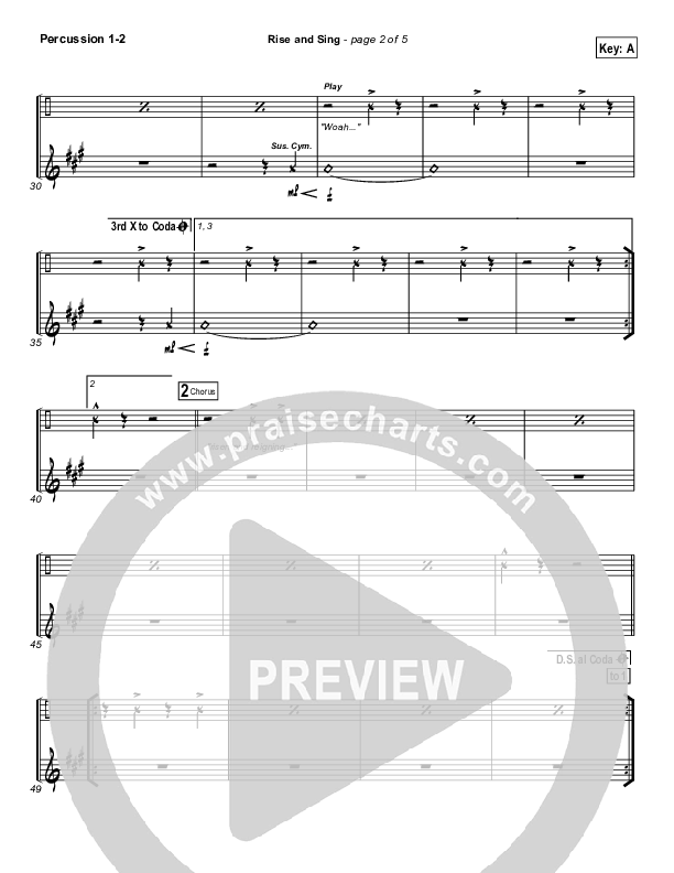 Rise And Sing Percussion 1/2 (FEE Band / Passion)