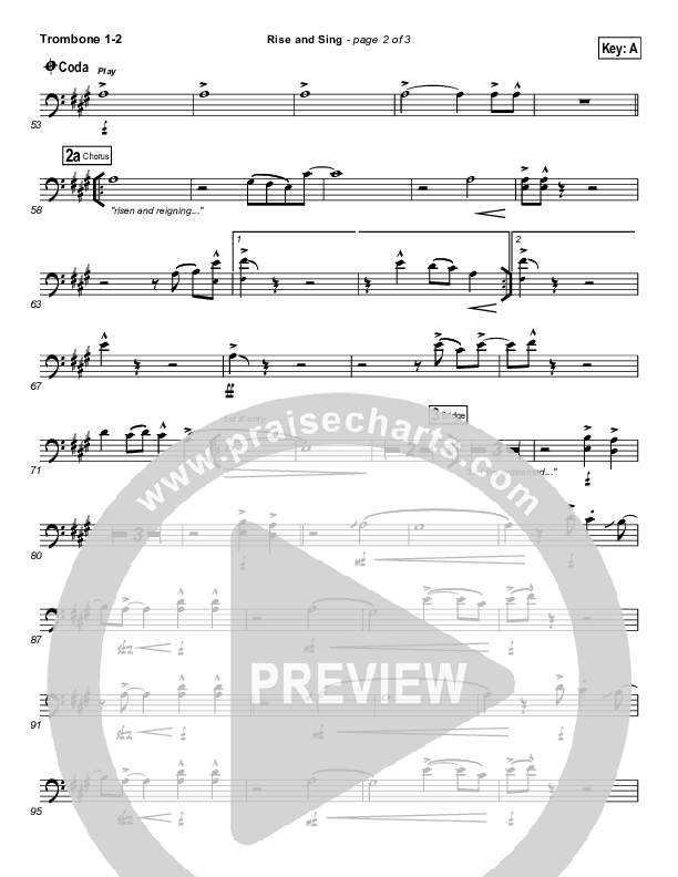 Rise And Sing Trombone 1/2 (FEE Band / Passion)