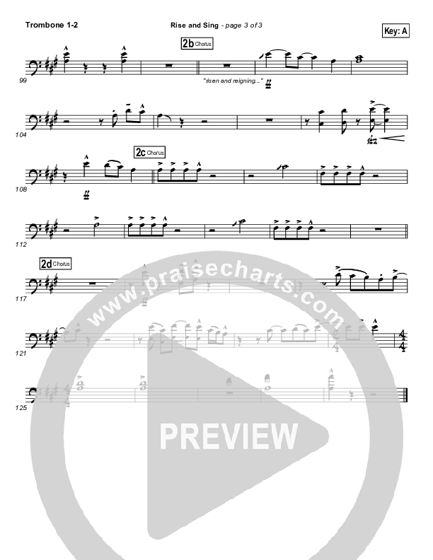 Rise And Sing Trombone 1/2 (FEE Band / Passion)