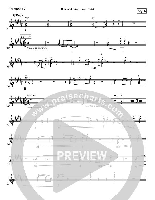 Rise And Sing Trumpet 1,2 (FEE Band / Passion)