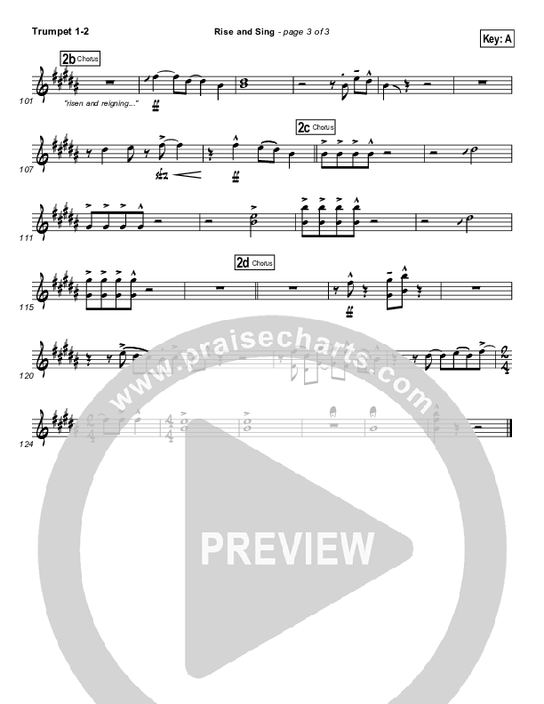 Rise And Sing Trumpet 1,2 (FEE Band / Passion)