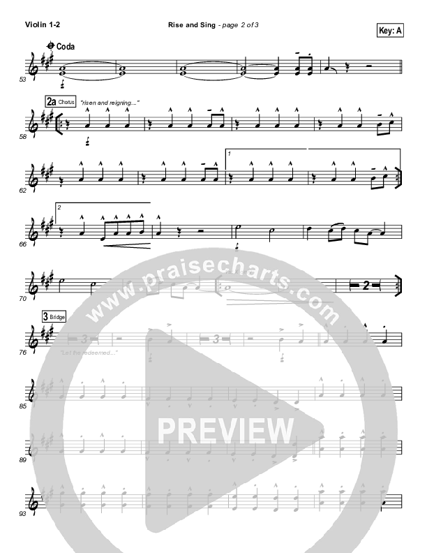 Rise And Sing Violin 1/2 (FEE Band / Passion)