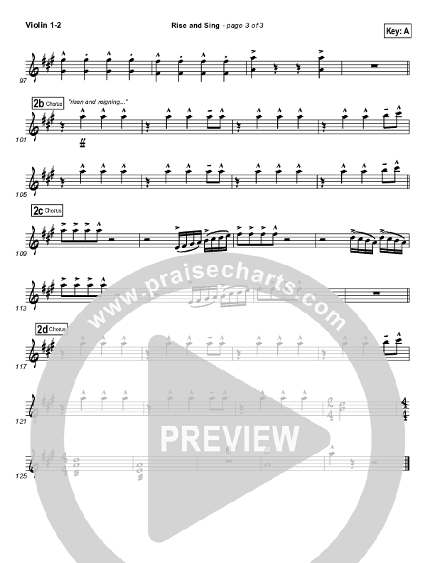 Rise And Sing Violin 1/2 (FEE Band / Passion)