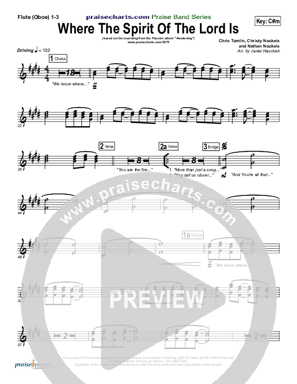 Where The Spirit Of The Lord Is Wind Pack (Chris Tomlin / Passion)