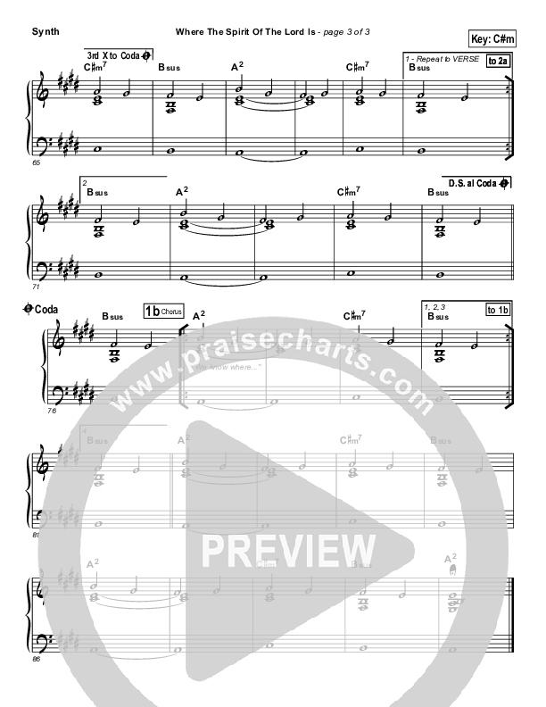 Where The Spirit Of The Lord Is Synth Strings (Chris Tomlin / Passion)