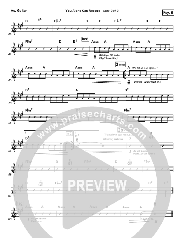 You Alone Can Rescue Acoustic Guitar (Matt Redman / Passion)