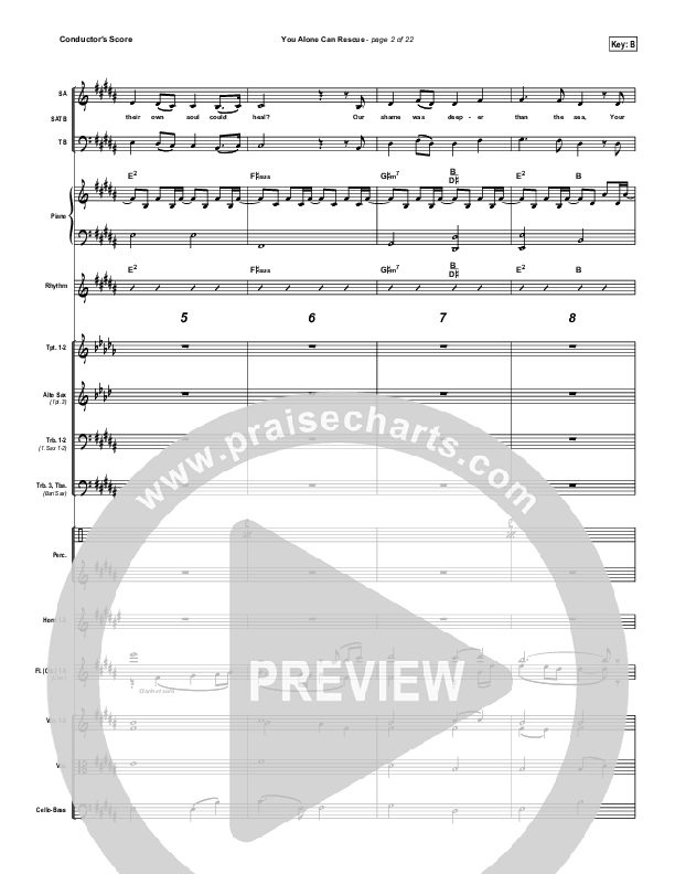 You Alone Can Rescue Conductor's Score (Matt Redman / Passion)