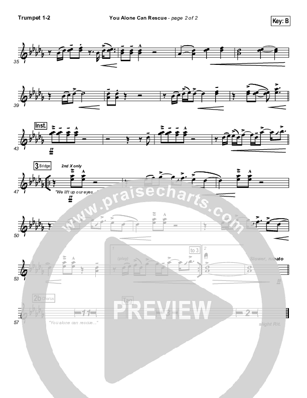 You Alone Can Rescue Trumpet 1,2 (Matt Redman / Passion)