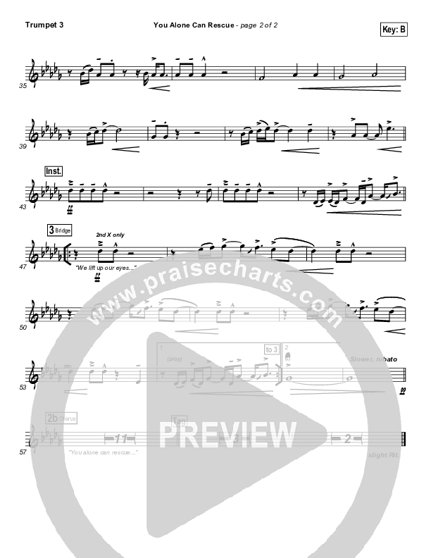 You Alone Can Rescue Trumpet 3 (Matt Redman / Passion)