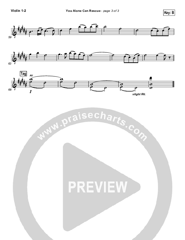 You Alone Can Rescue Violin 1/2 (Matt Redman / Passion)