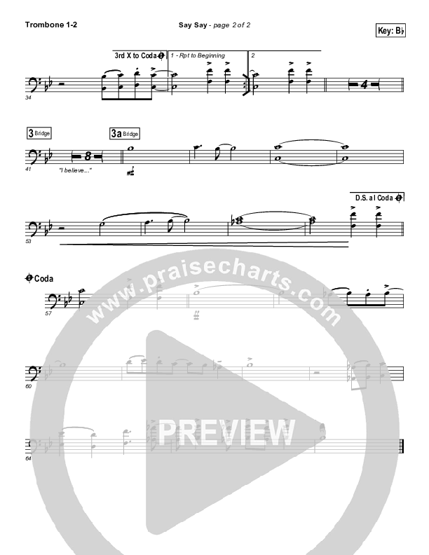 Say Say Trombone 1/2 (Kristian Stanfill / Passion)