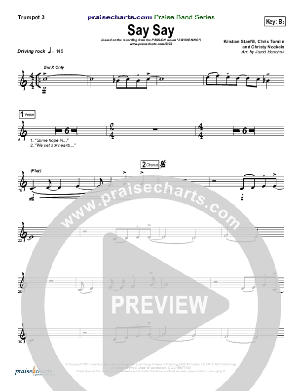 Say Say Trumpet 3 (Kristian Stanfill / Passion)