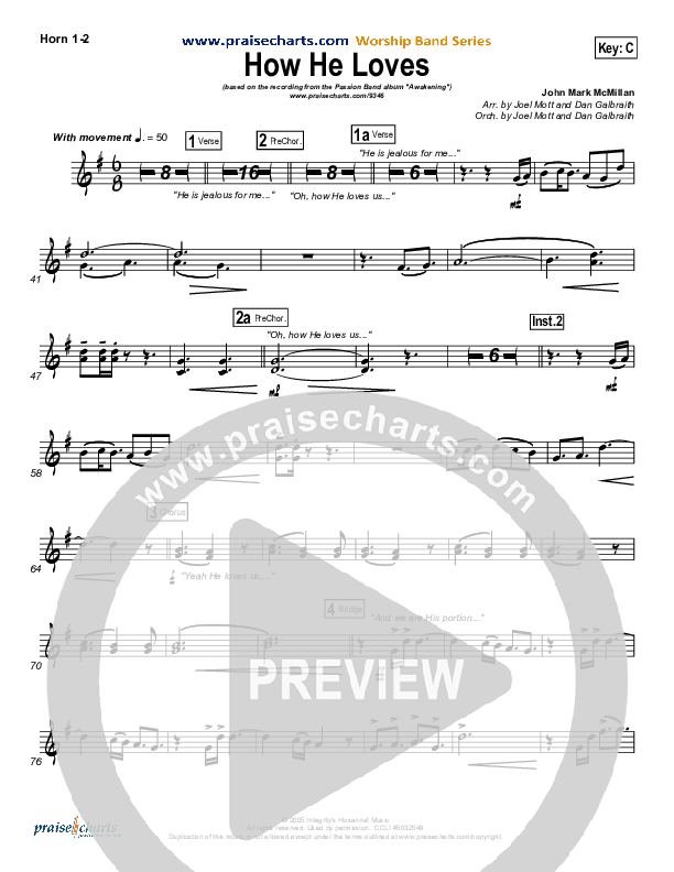 How He Loves Brass Pack (David Crowder / Passion)