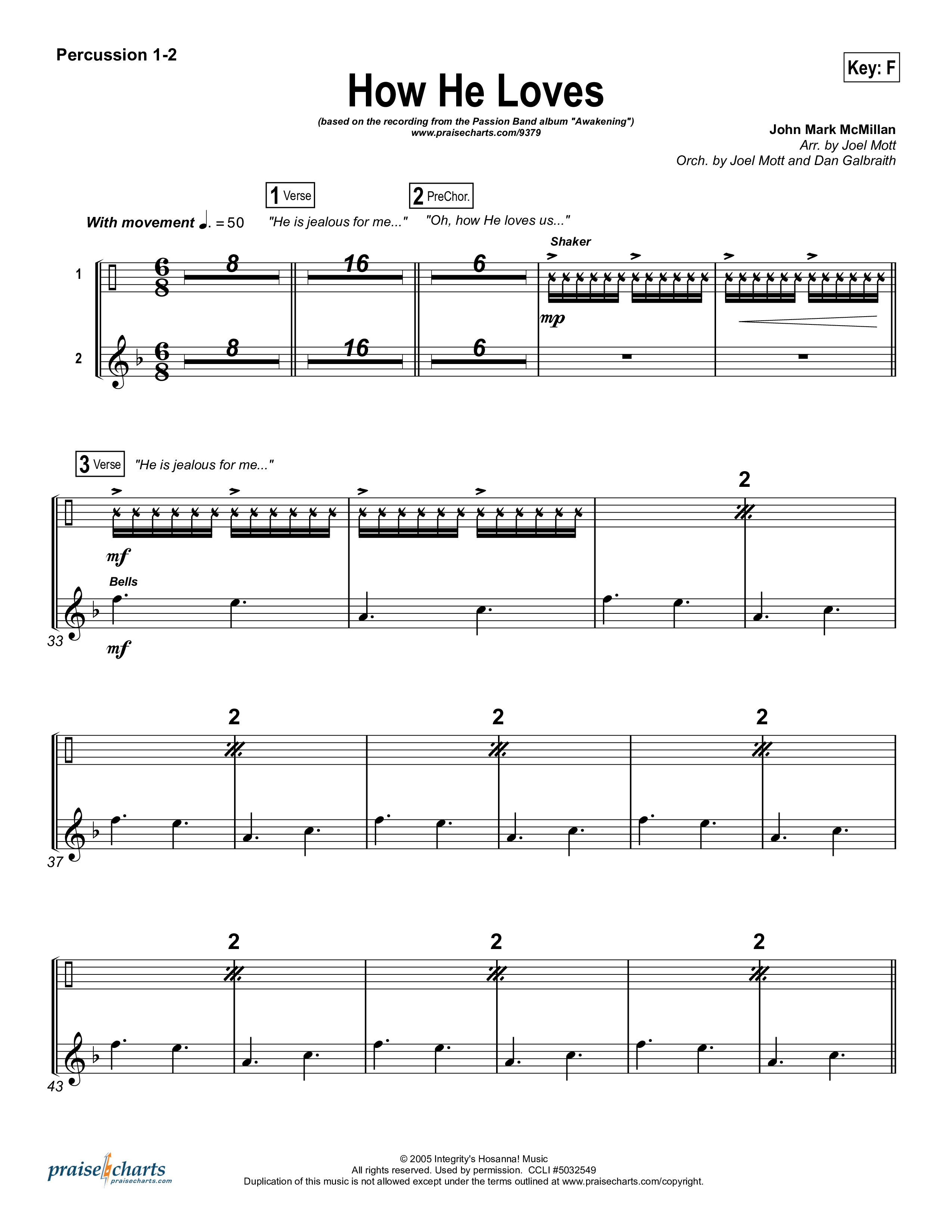 How He Loves Percussion 1/2 (David Crowder / Passion)