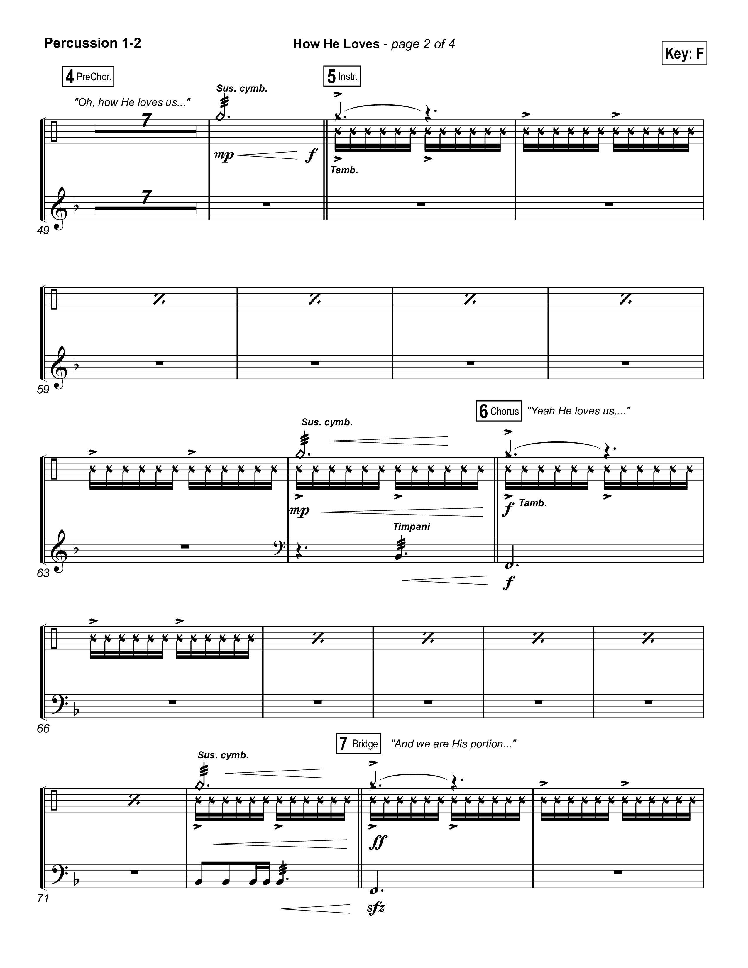 How He Loves Percussion 1/2 (David Crowder / Passion)