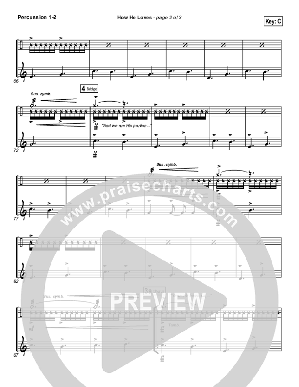 How He Loves Percussion (David Crowder / Passion)