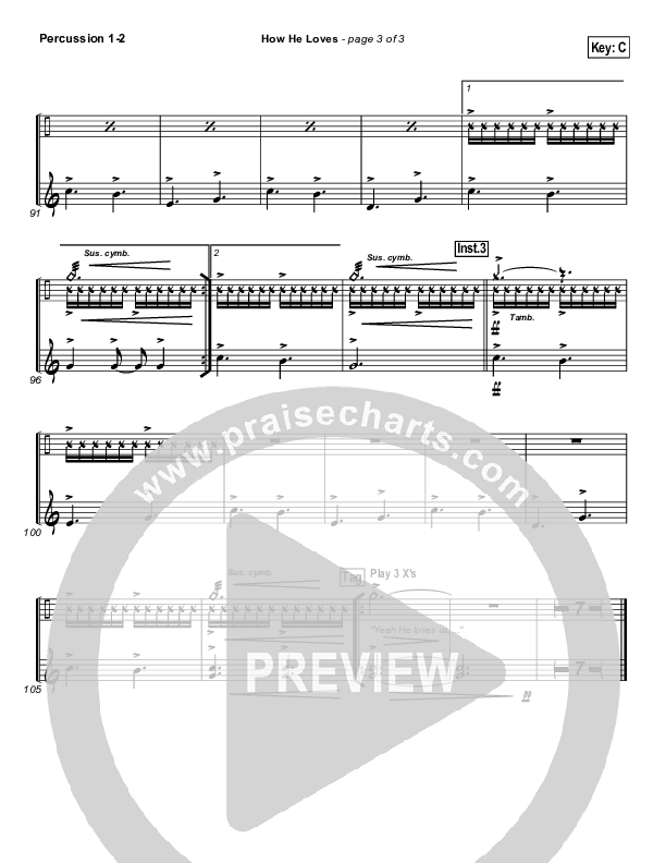 How He Loves Percussion (David Crowder / Passion)