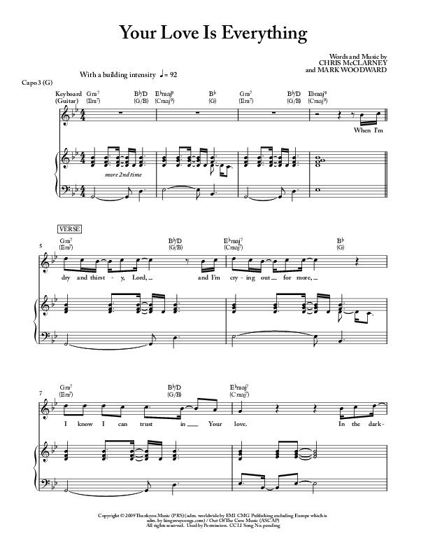 Your Love Is Everything Lead & Piano (Chris McClarney)