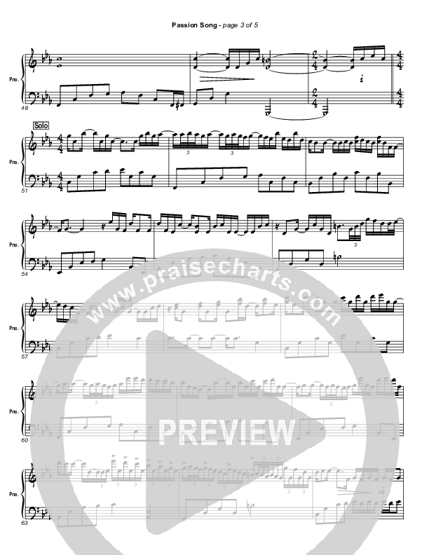 Passion Song (Instrumental) Piano Sheet (Frank Ralls)