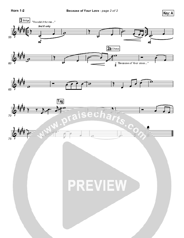 Because Of Your Love Brass Pack (Phil Wickham)