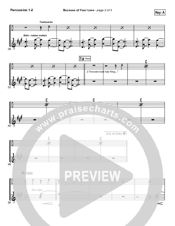 Because Of Your Love Percussion 1/2 (Phil Wickham)