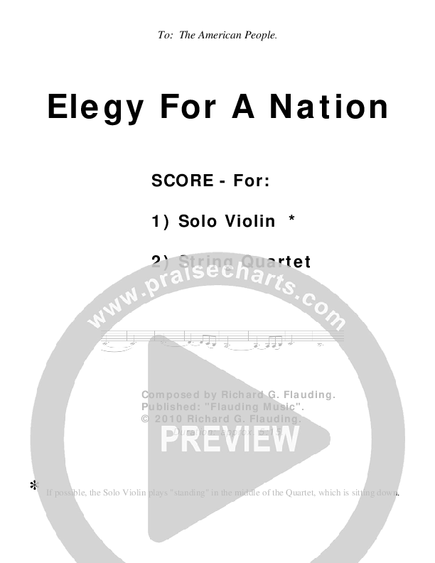 Elegy For A Nation (Instrumental) Cover Sheet (Ric Flauding)