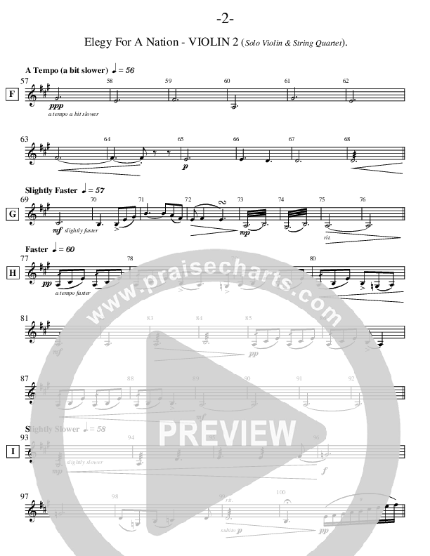 Elegy For A Nation (Instrumental) Violin 2 (Ric Flauding)