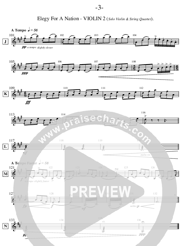 Elegy For A Nation (Instrumental) Violin 2 (Ric Flauding)